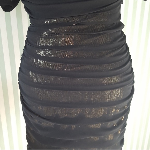 Tadashi Shoji Sequin & Silk Mesh Sheath Dress - Picture 5 of 8